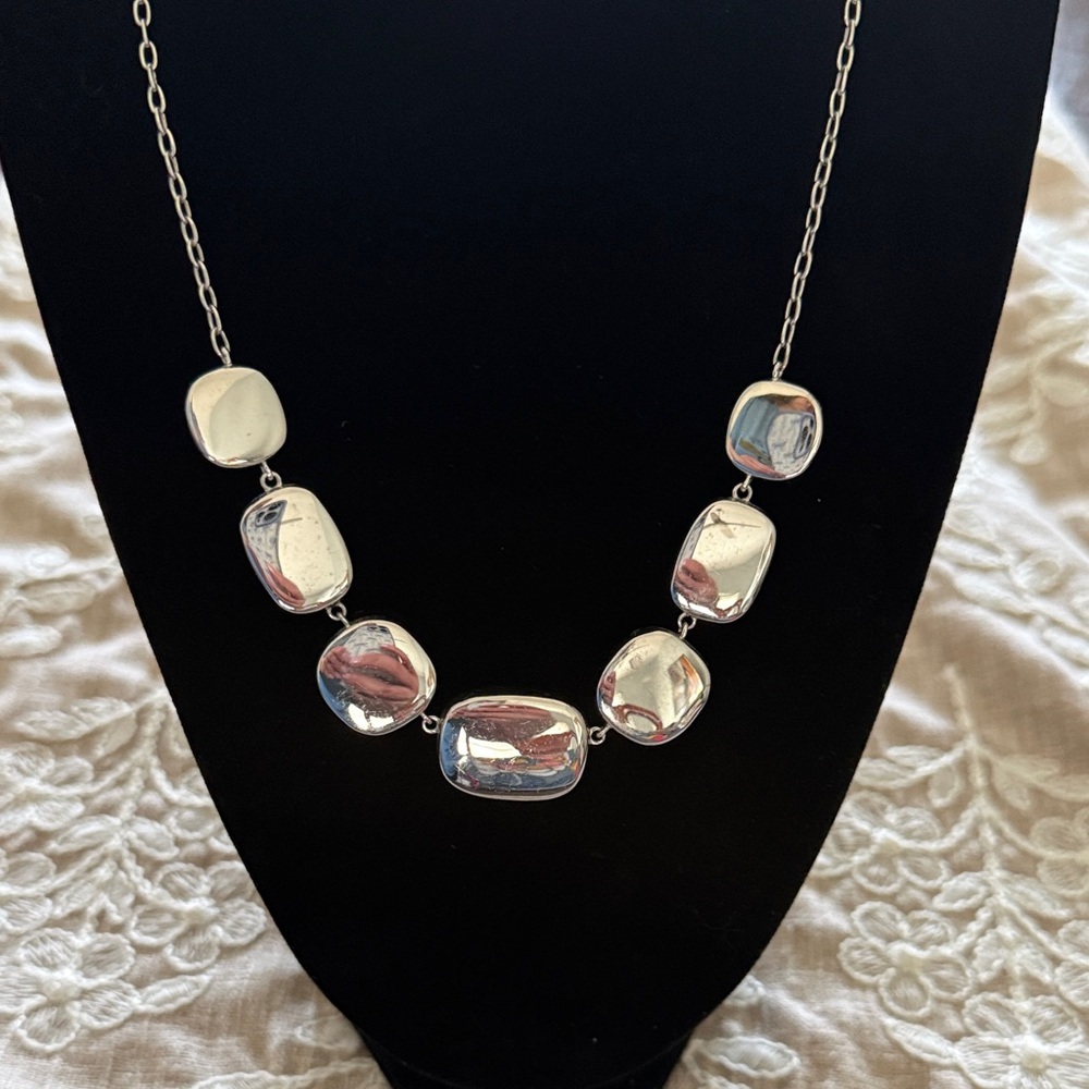 Touchstone Crystal Amethyst-Tone Silver Necklace and Earring Set - Picture 6 of 8